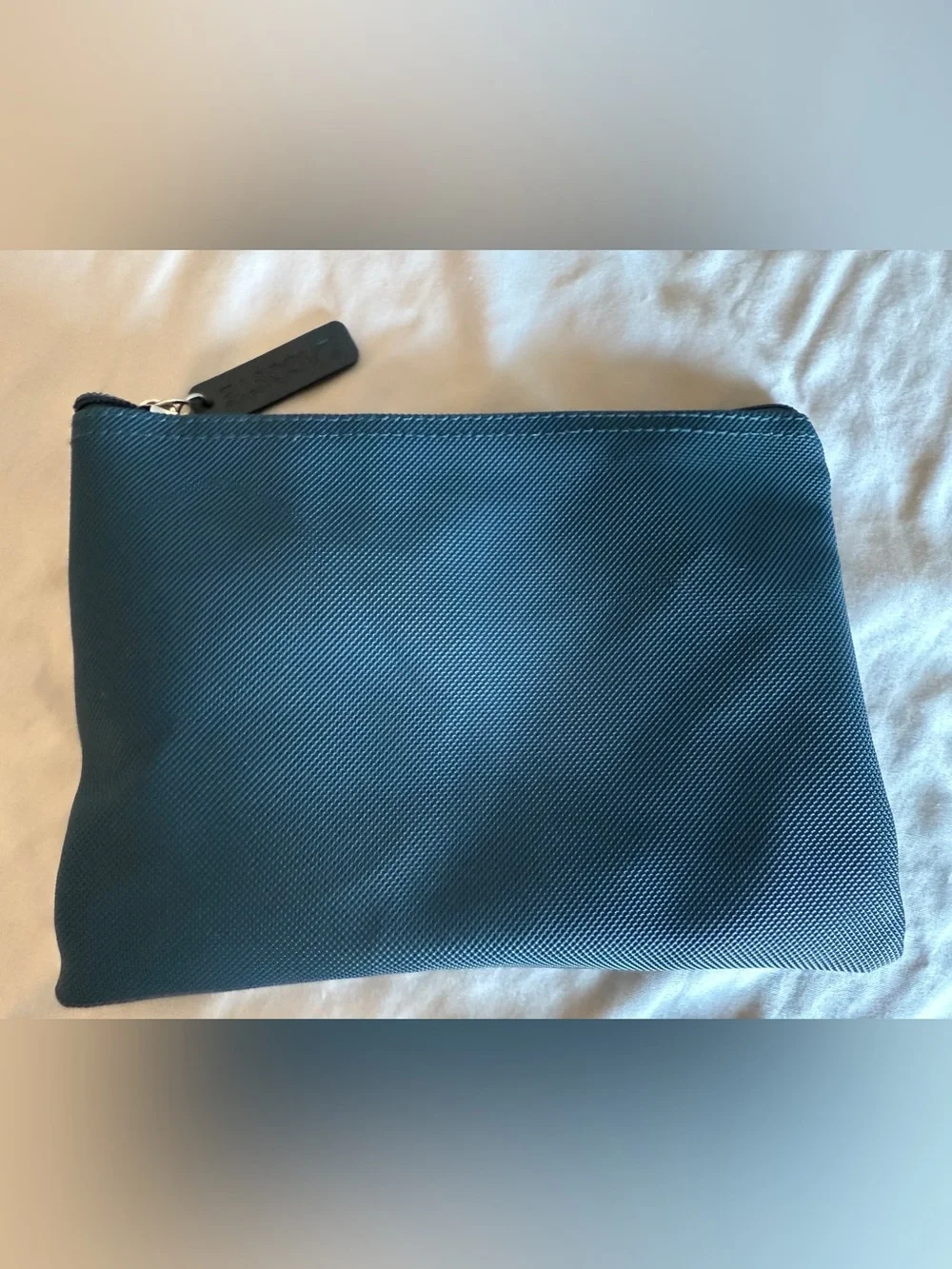 Lacoste Amenity Blue Travel Pouch Bag Cosmetics Vanity Bag 8”X6” New